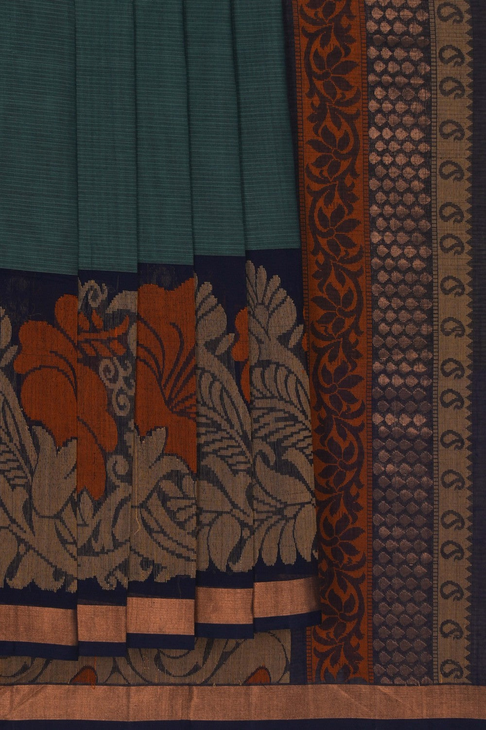 Image of Kanchi Cotton Green Saree