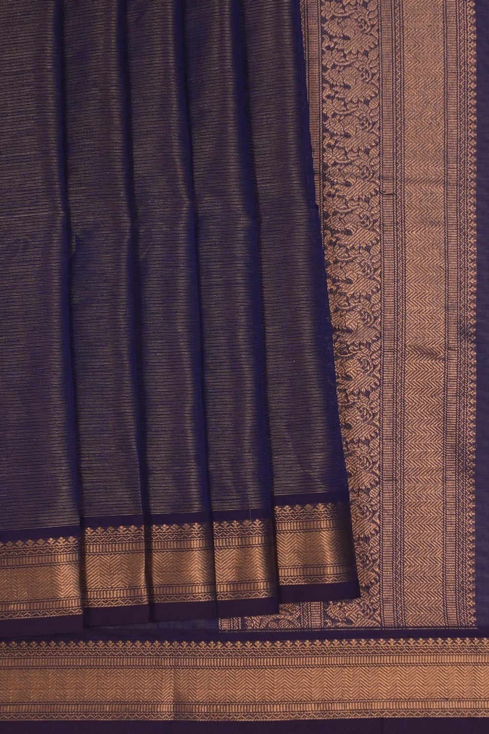 Image of Kanchi Cotton Purple Saree