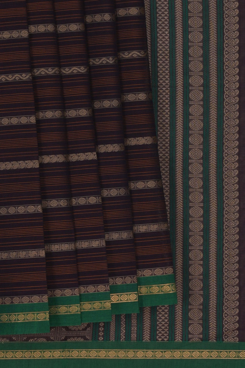 Image of Kanchi Cotton Green Saree