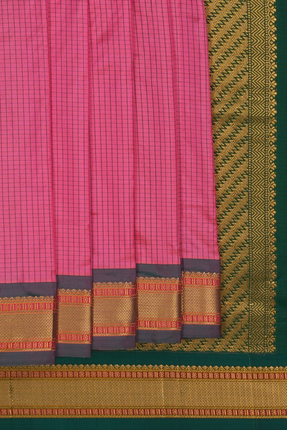 Image of Narayanpet Silk Pink Saree