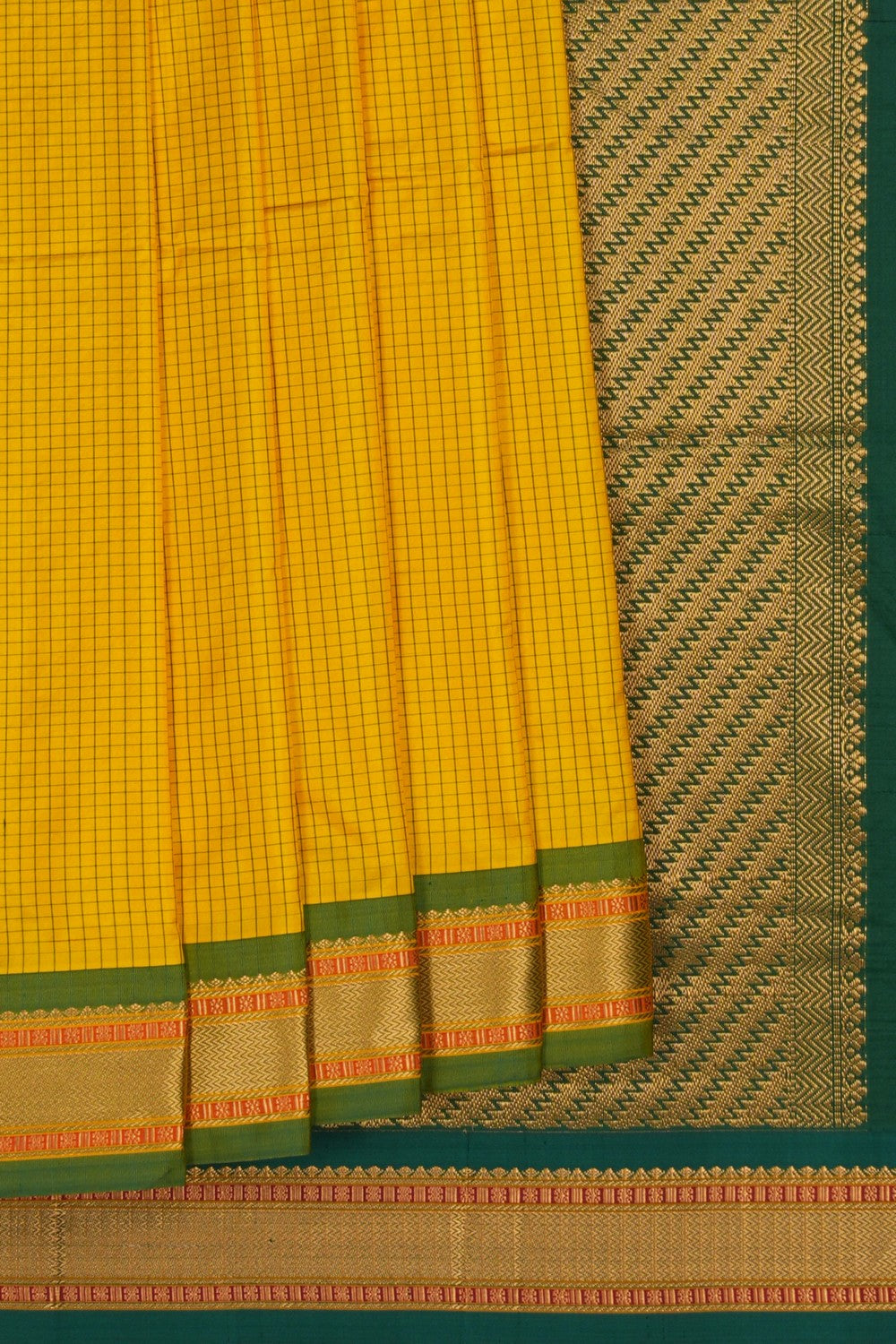 Image of Narayanpet Silk Yellow Saree