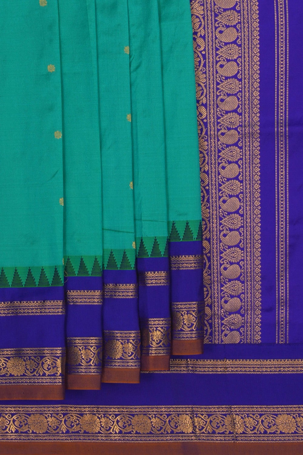 Image of Narayanpet Silk Sea Green Saree