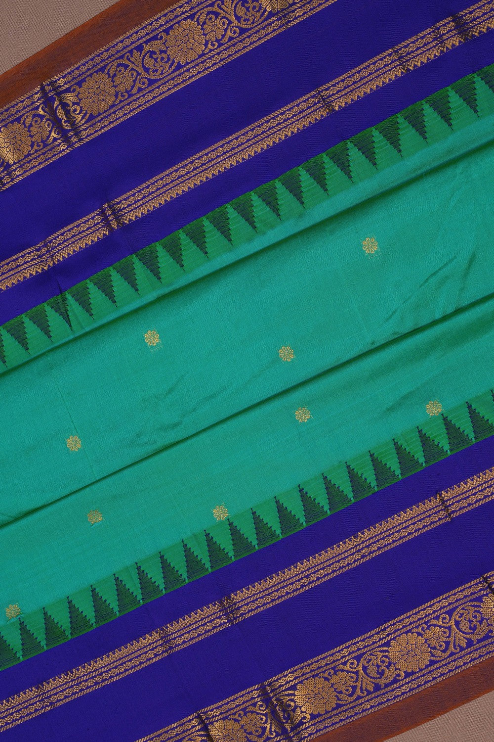 Image of Narayanpet Silk Sea Green Saree