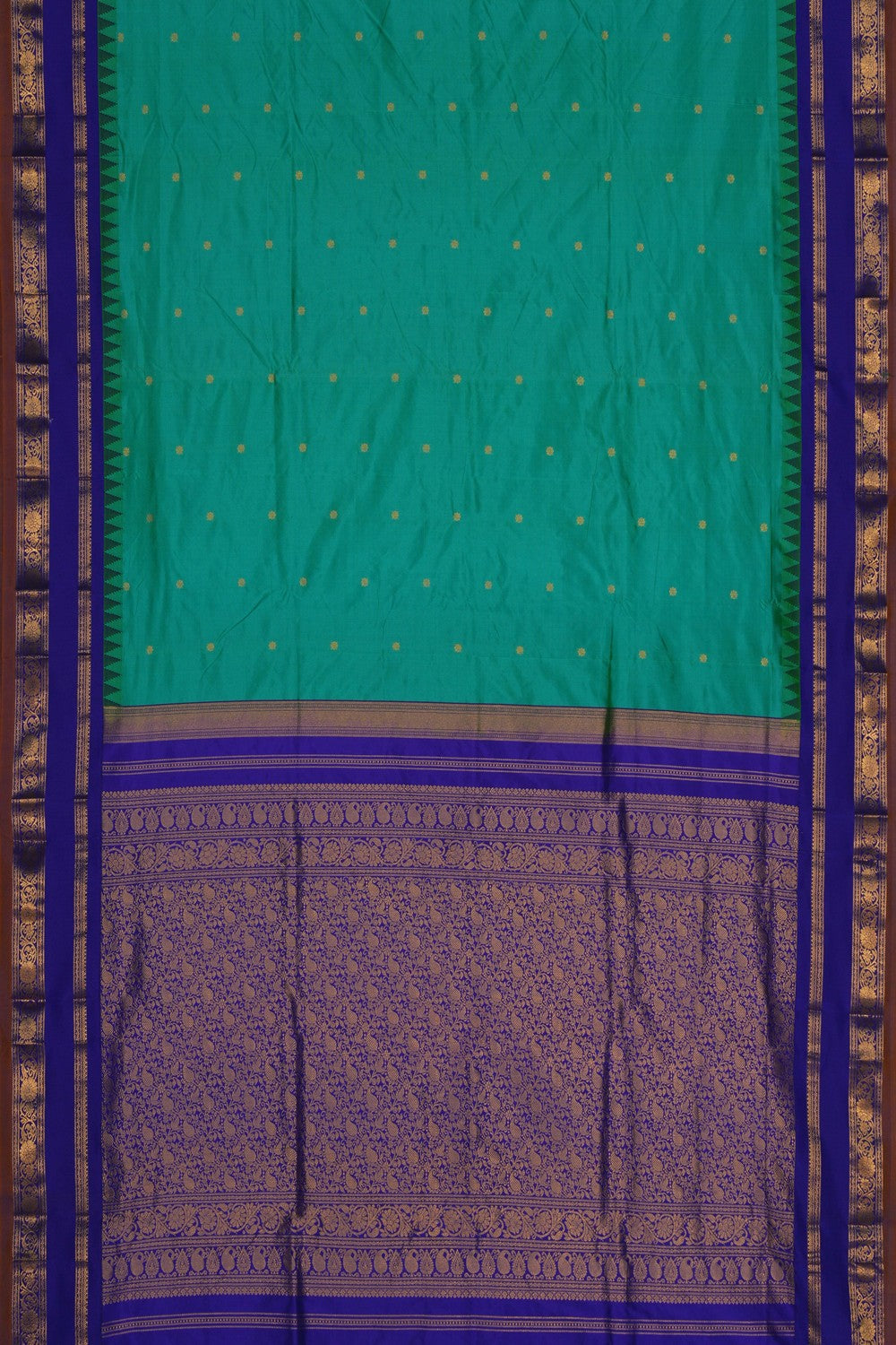 Image of Narayanpet Silk Sea Green Saree