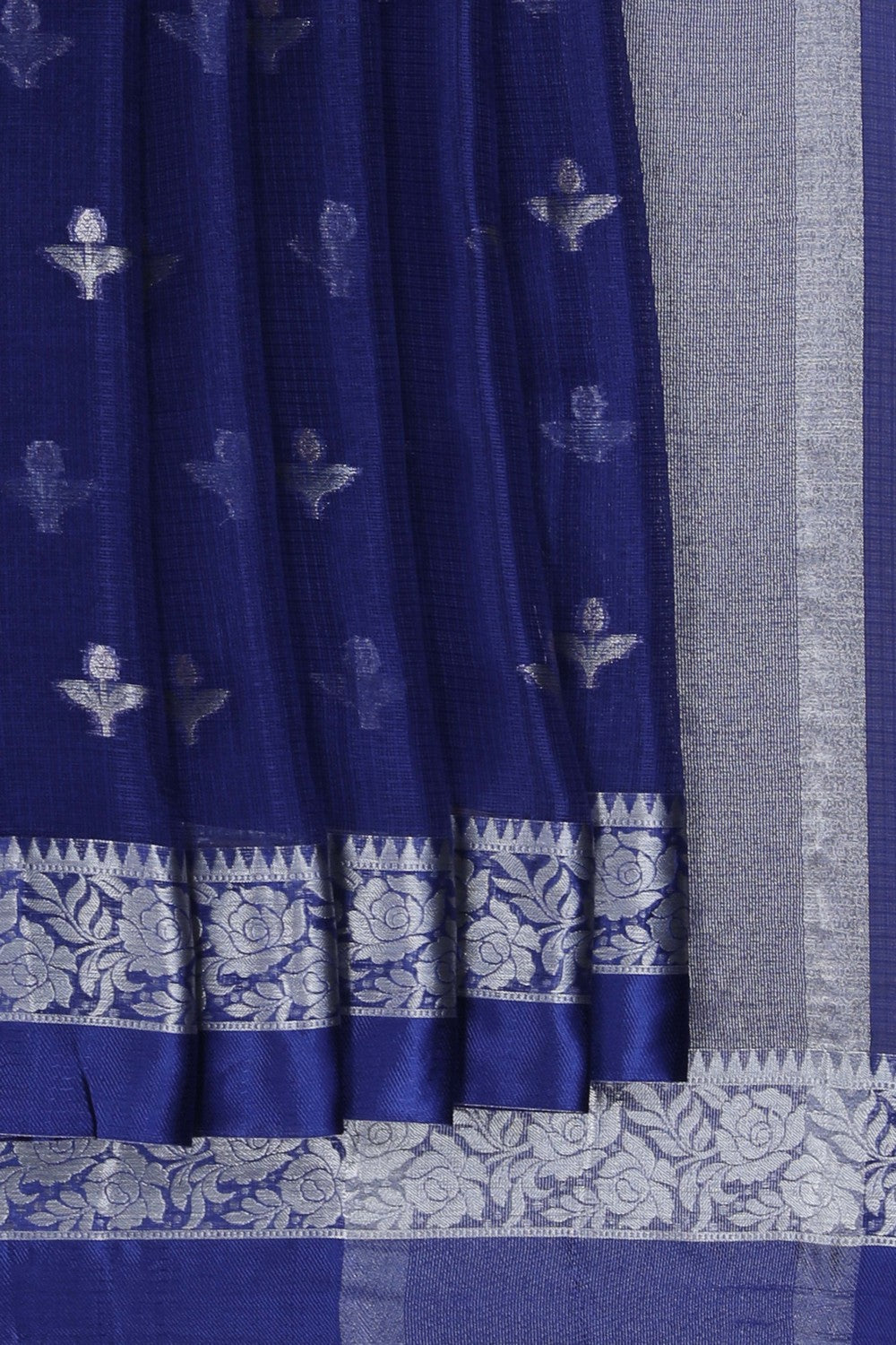 Image of Kota Silk Navy Blue Saree