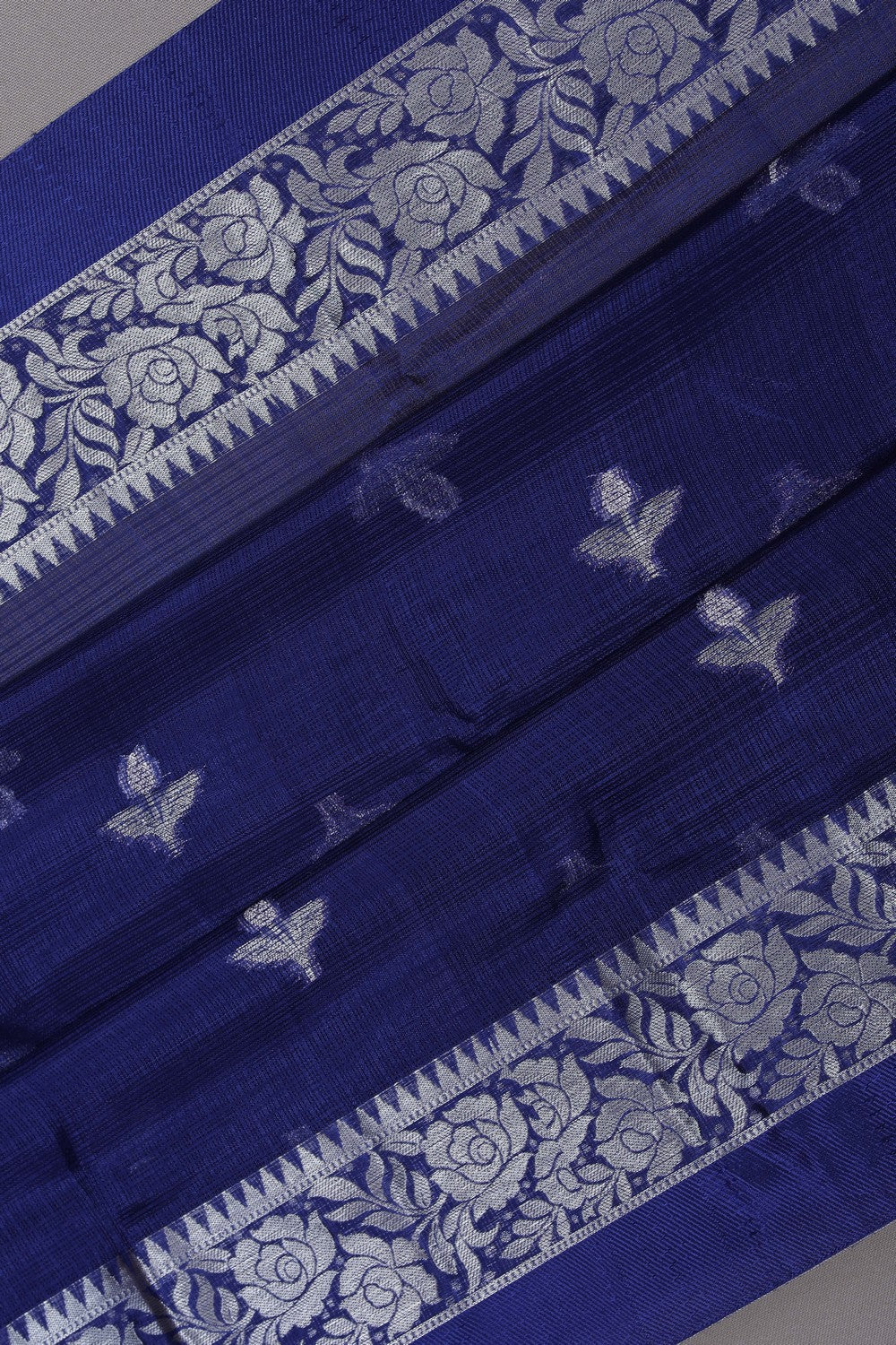 Image of Kota Silk Navy Blue Saree