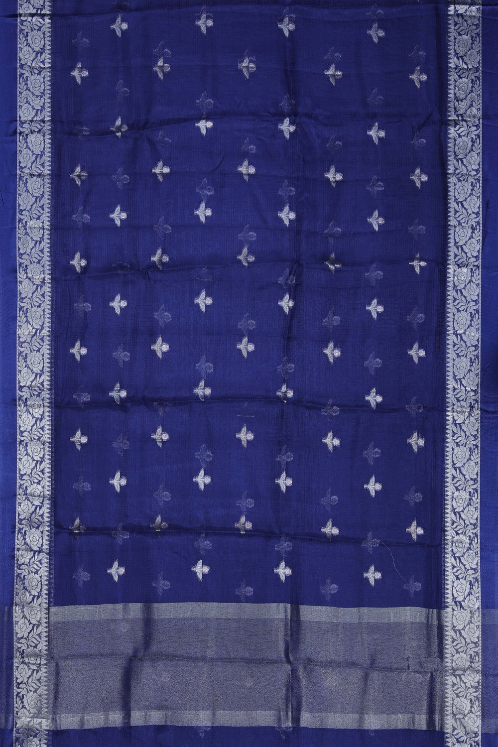 Image of Kota Silk Navy Blue Saree