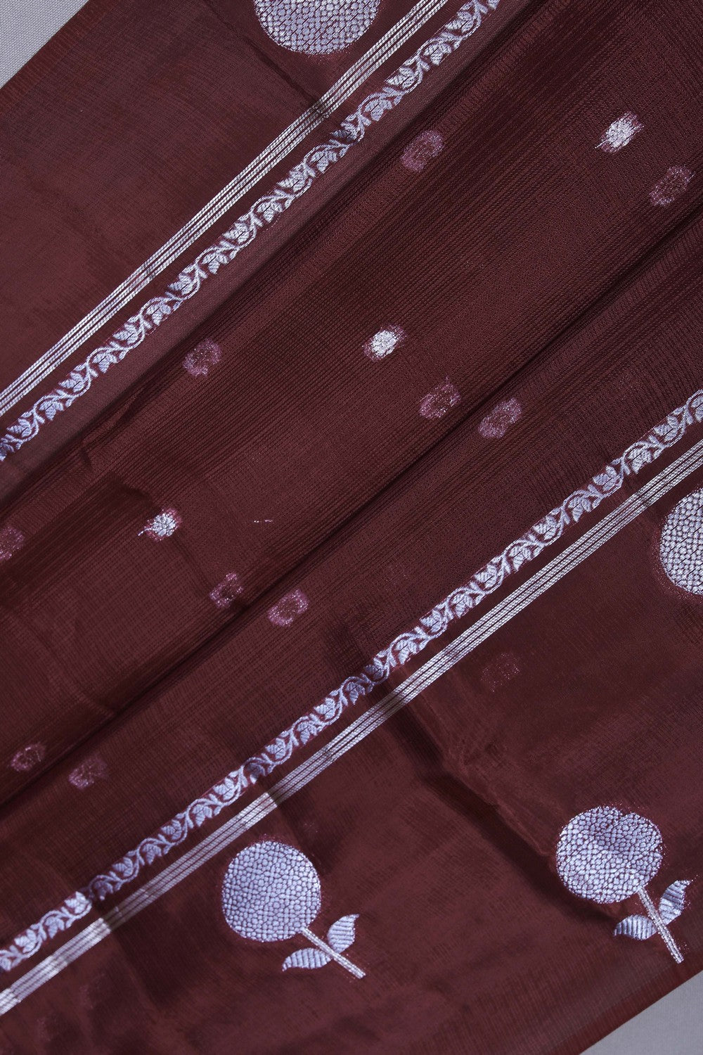 Image of Kota Silk Maroon Saree