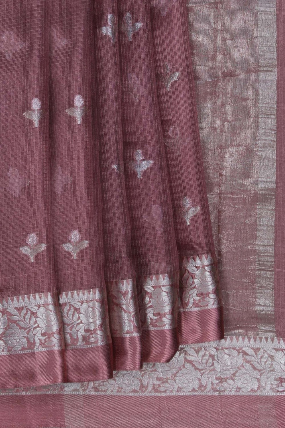 Image of Kota Silk Onion-Pink Saree