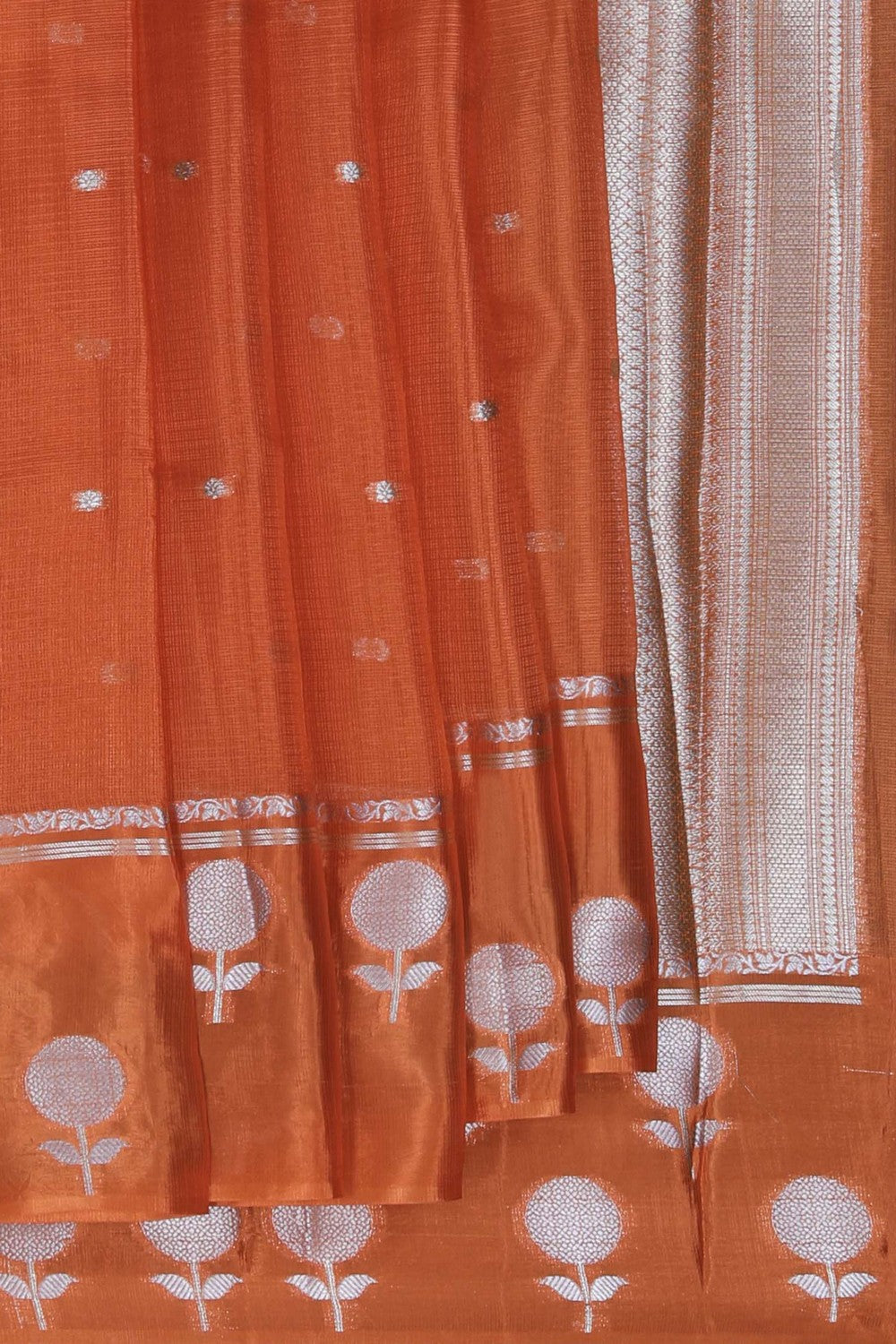 Image of Kota Silk Orange Saree