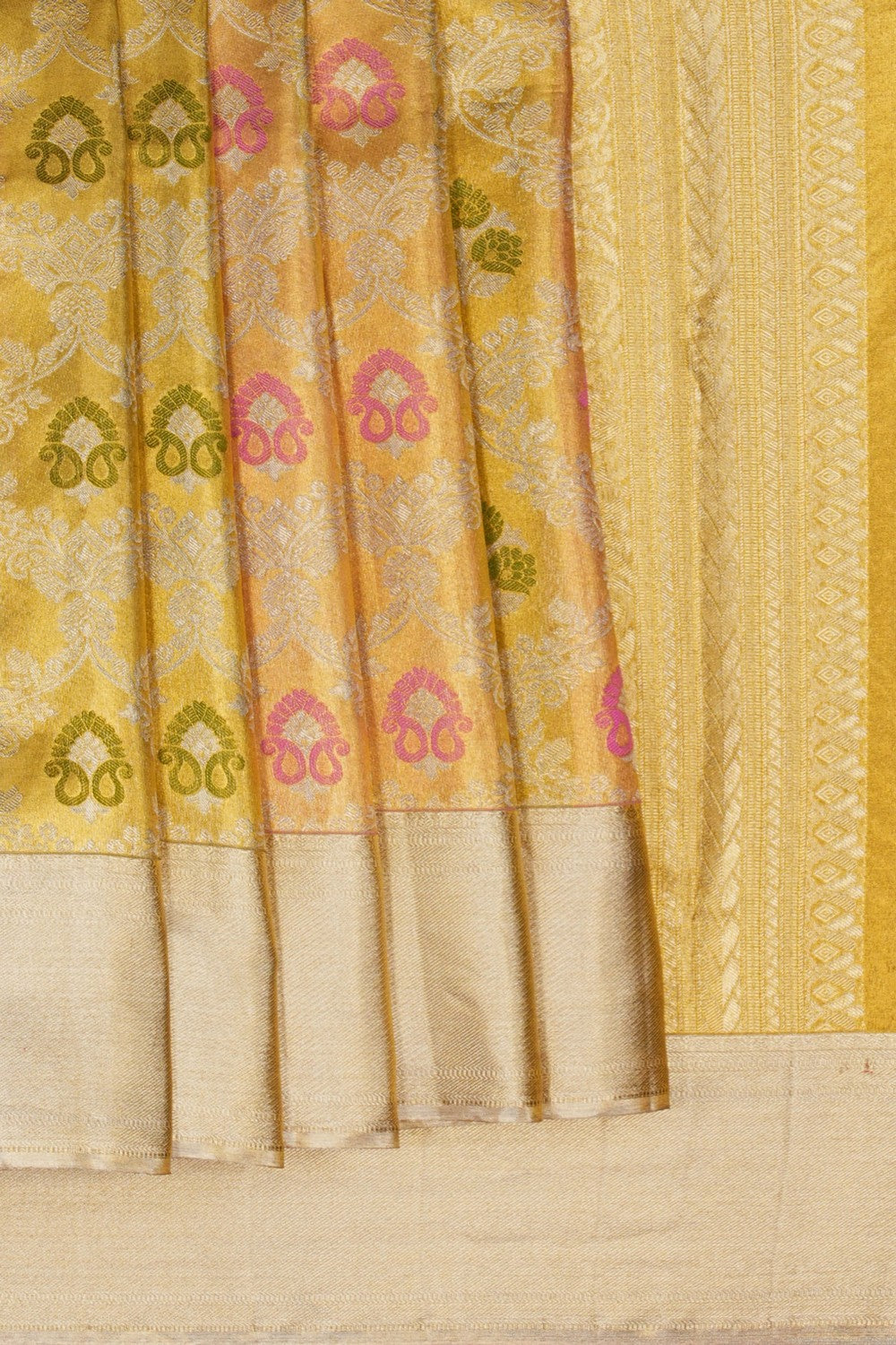 Image of Kanchipattu Brocade Gold Saree