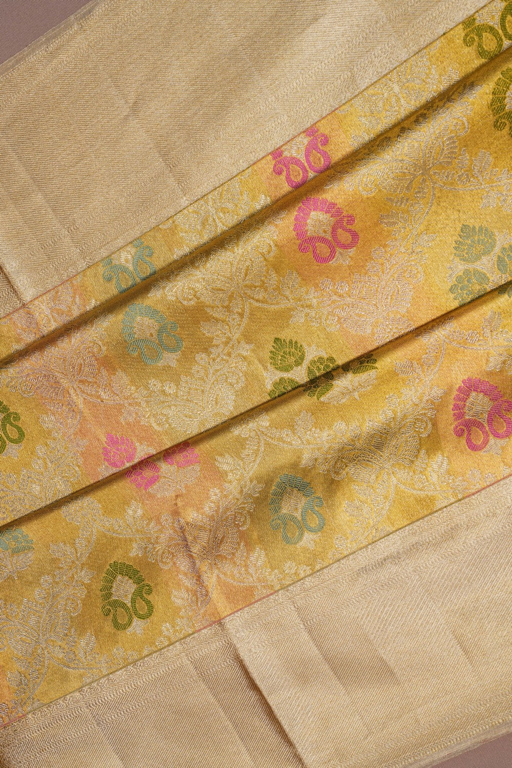 Image of Kanchipattu Brocade Gold Saree