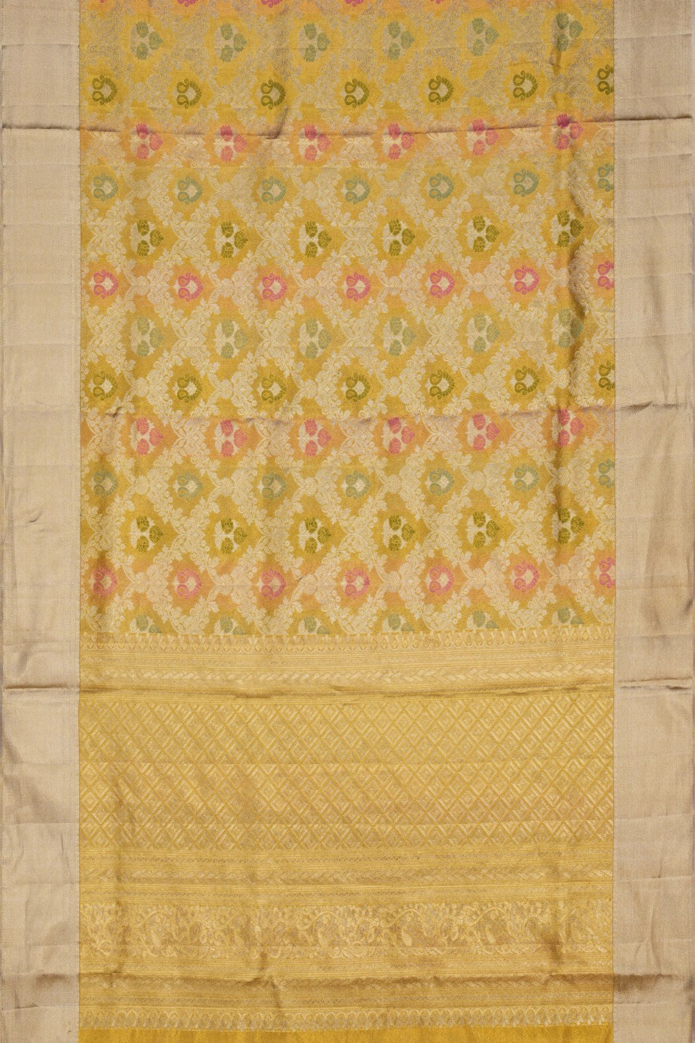 Image of Kanchipattu Brocade Gold Saree