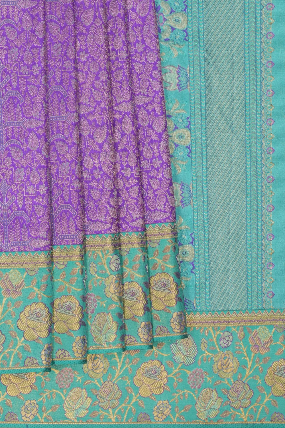 Image of Kanchipattu Brocade Purple Saree