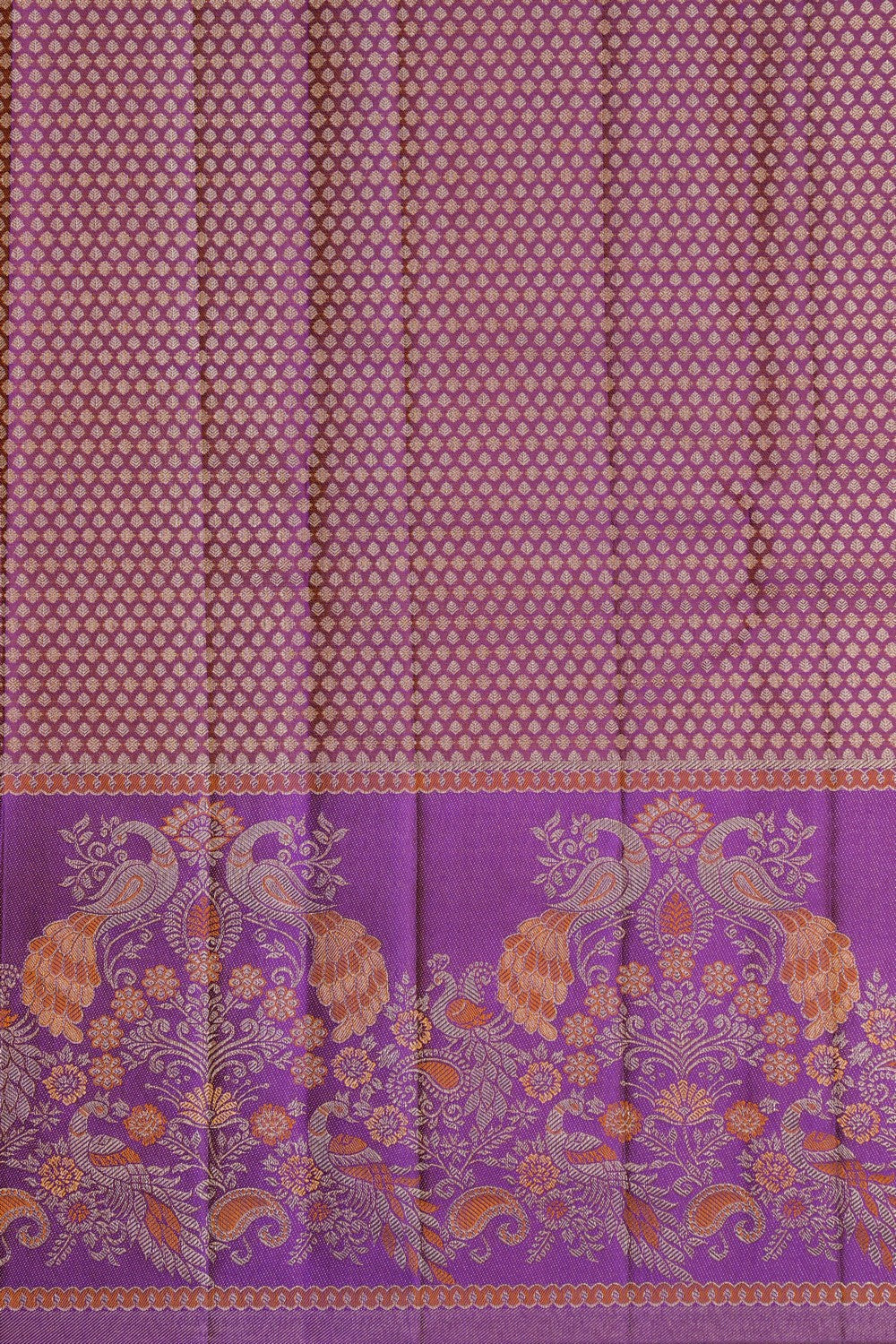 Image of Kanchipattu Brocade Orange Saree