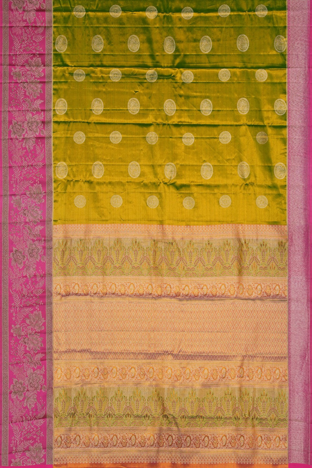 Image of Kanchipattu Tissue Green Saree
