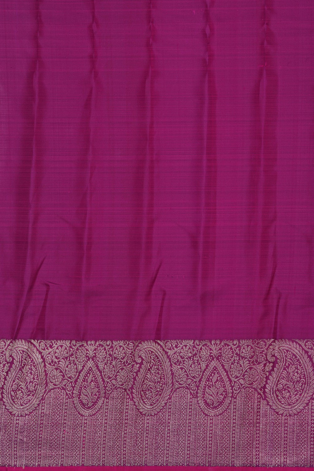 Image of Gadwal Silk Brocade Fuchsia-Pink Saree