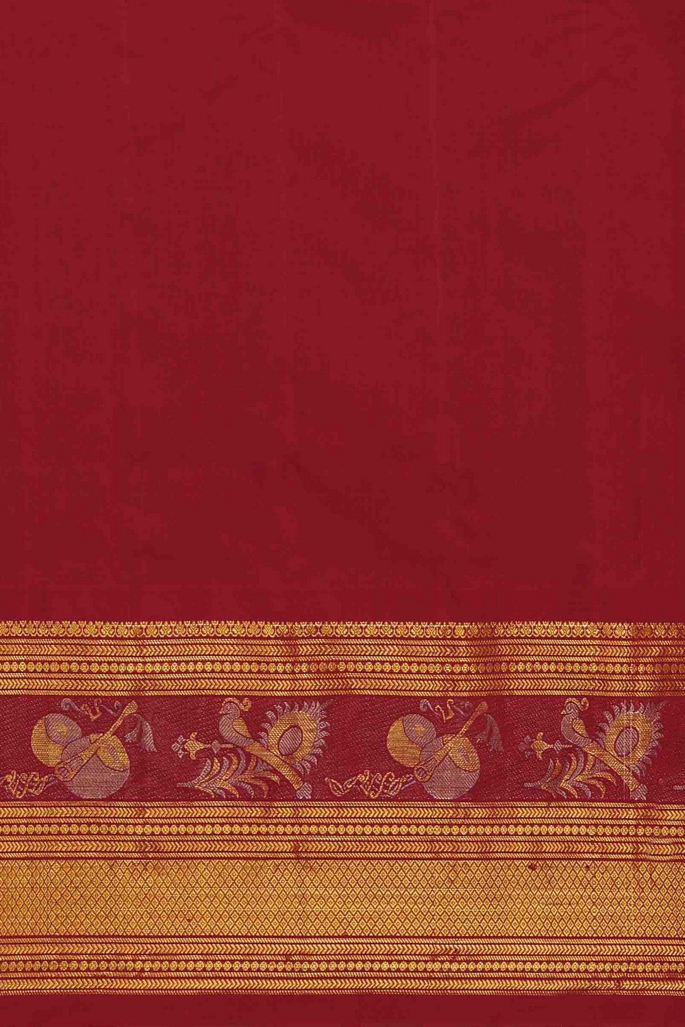 Image of Gadwal Silk Purple Saree