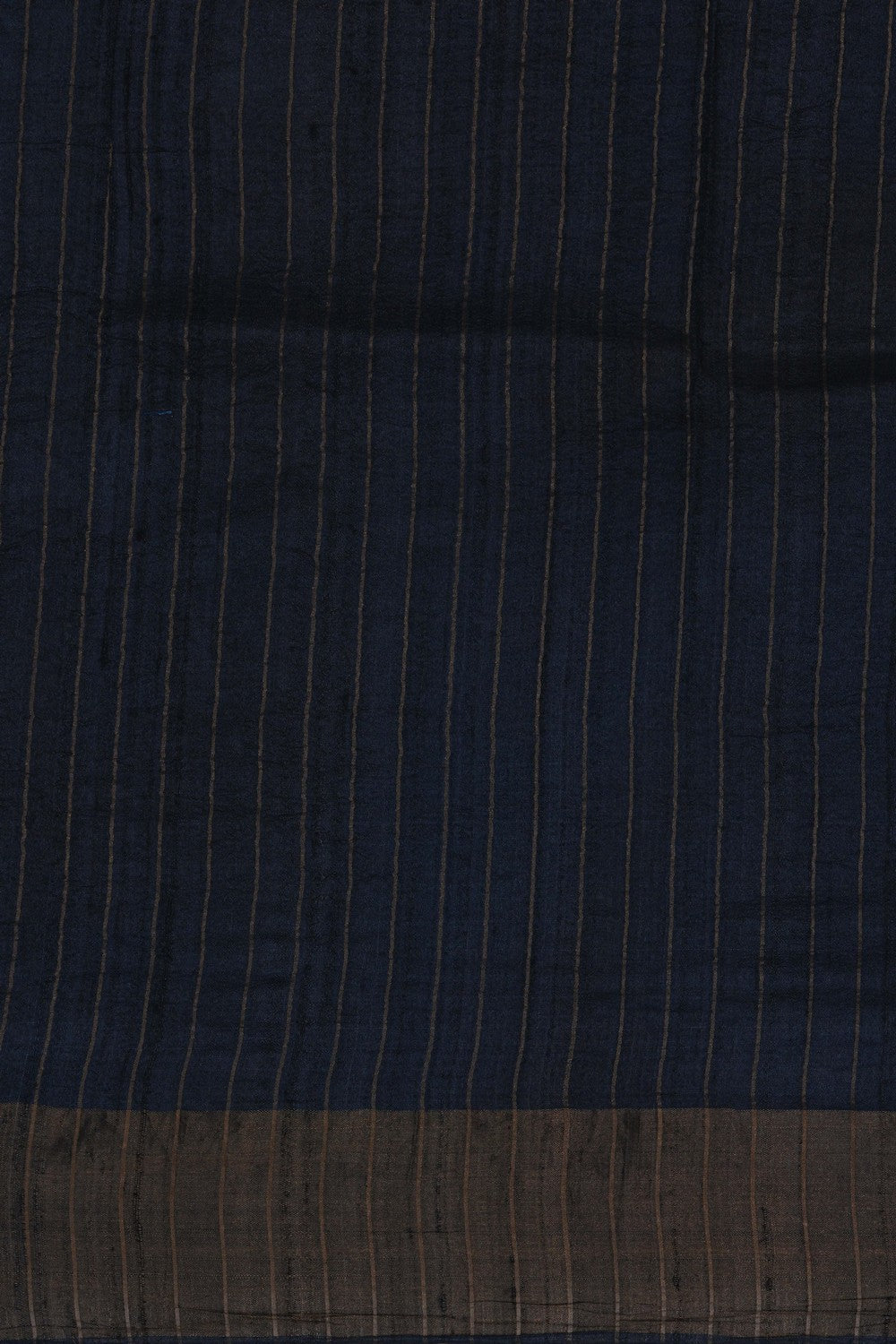 Image of Tussar Silk Indigo Blue Saree
