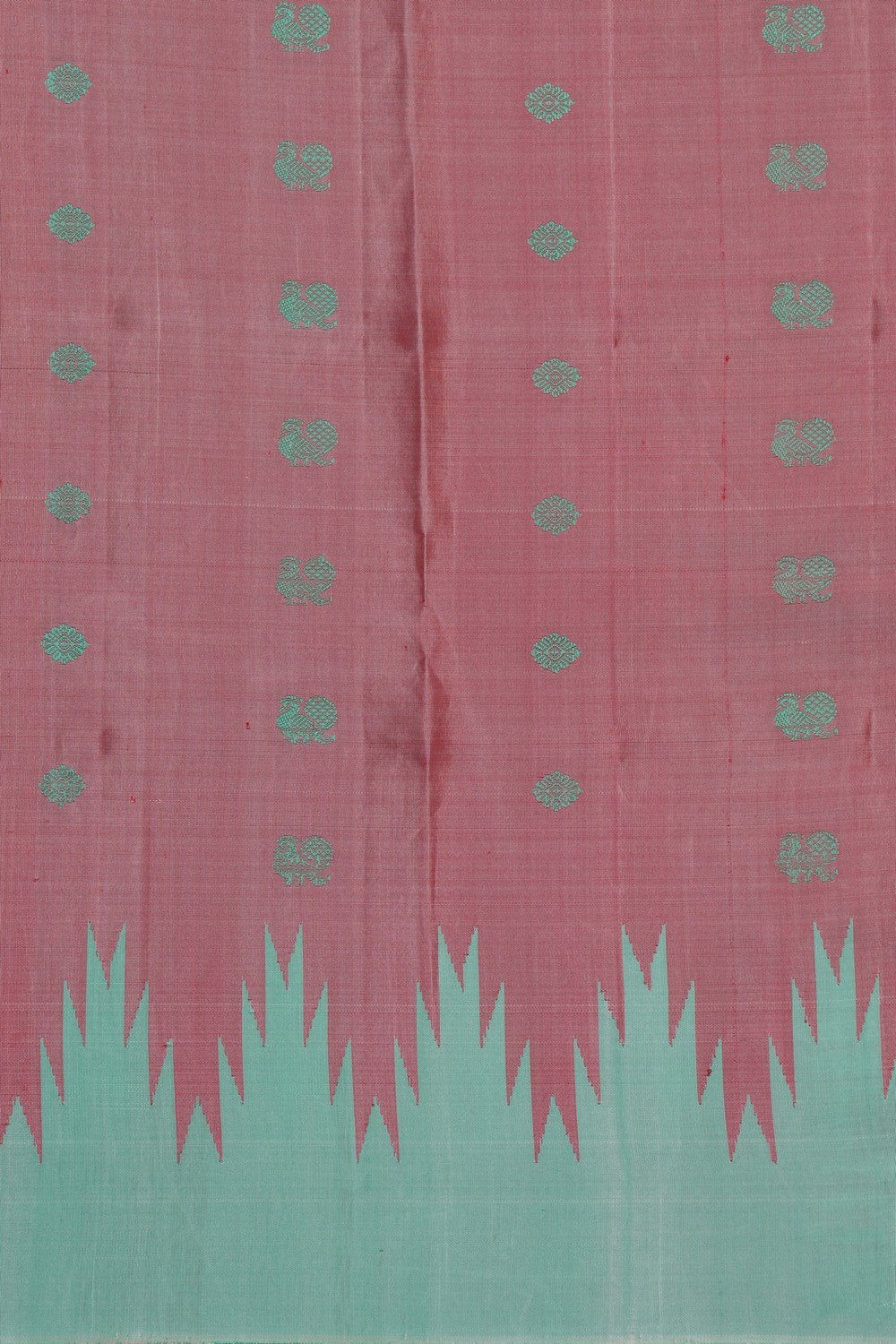 Image of Gadwal Silk Sea Green Saree