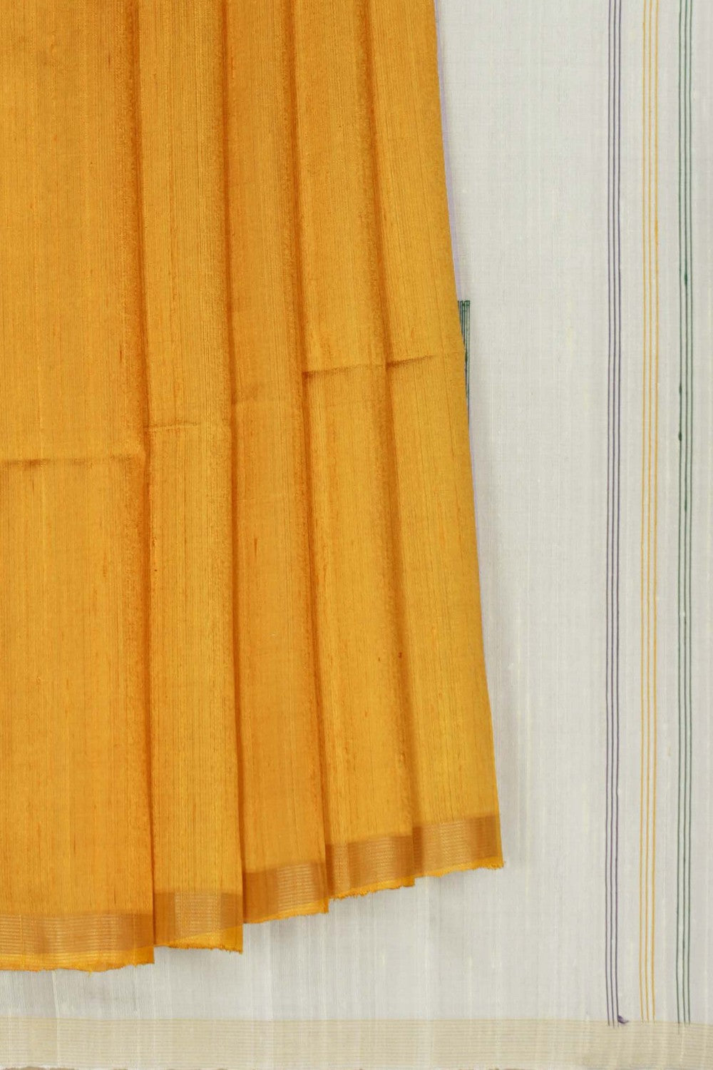 Image of Dupion Silk Mustard Saree