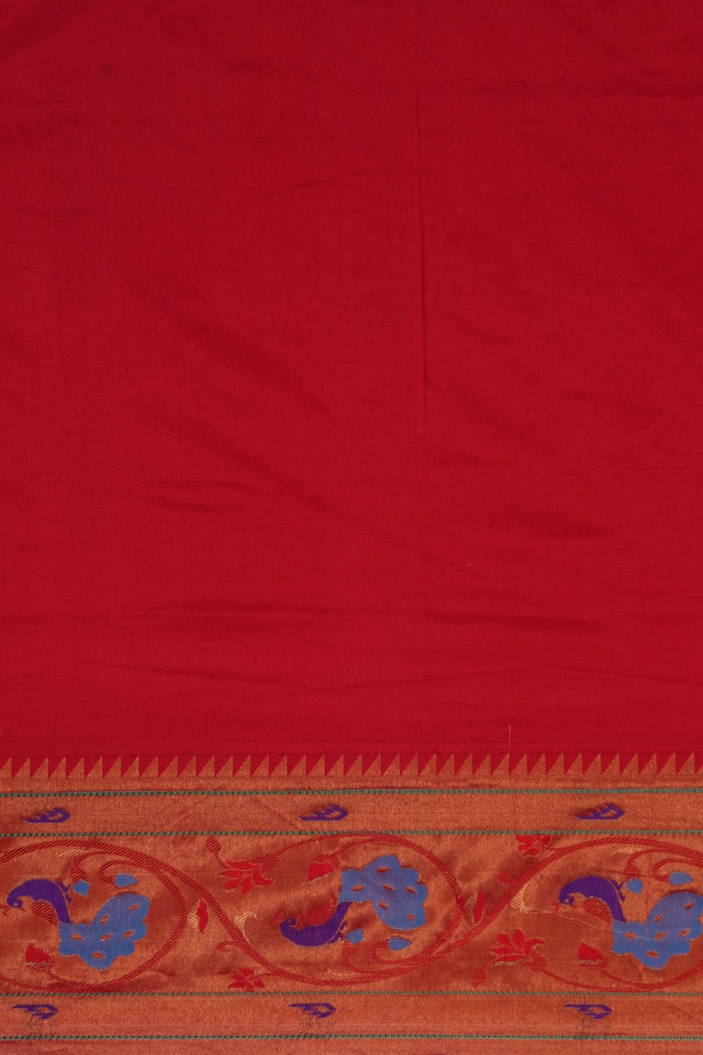 Image of Paithani Silk Red Saree