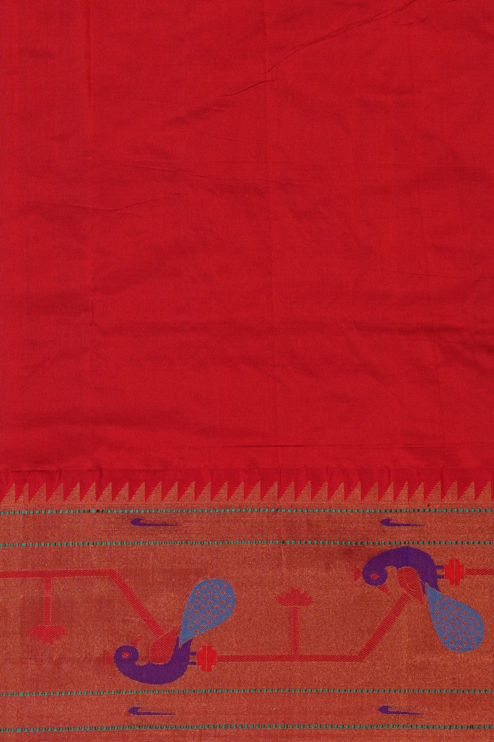 Image of Paithani Silk Teal Blue Saree