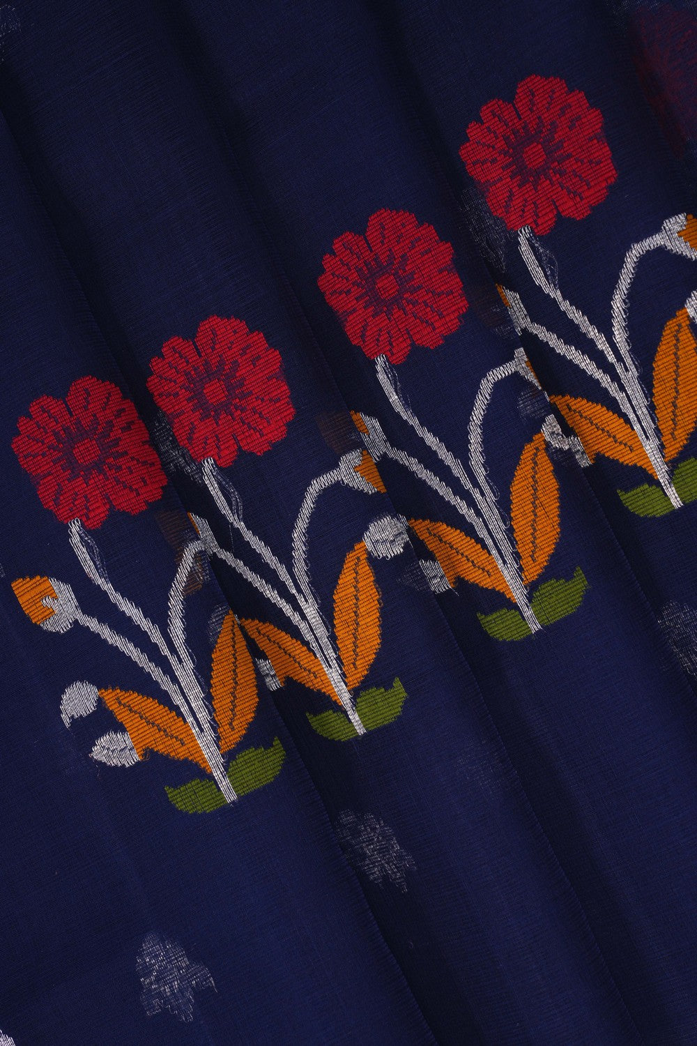 Image of Kota Silk Navy Blue Saree