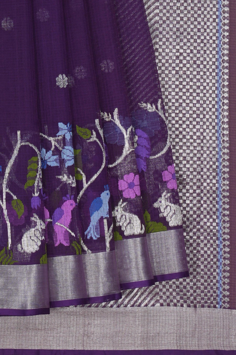 Image of Kota Silk Purple Saree