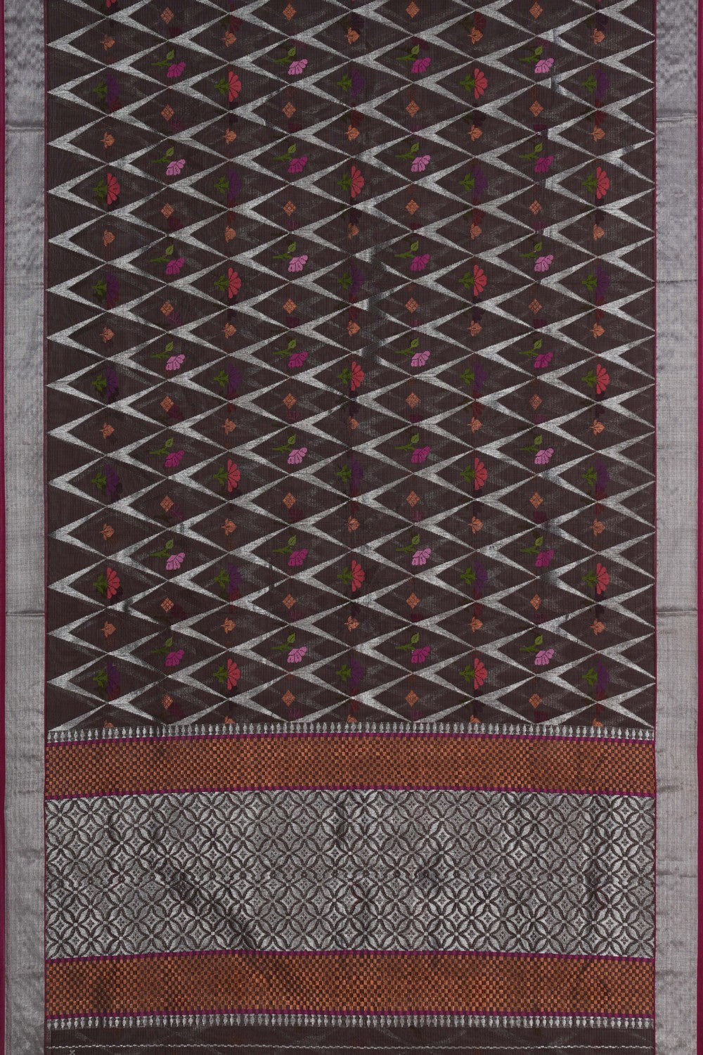 Image of Kota Silk Brown Saree