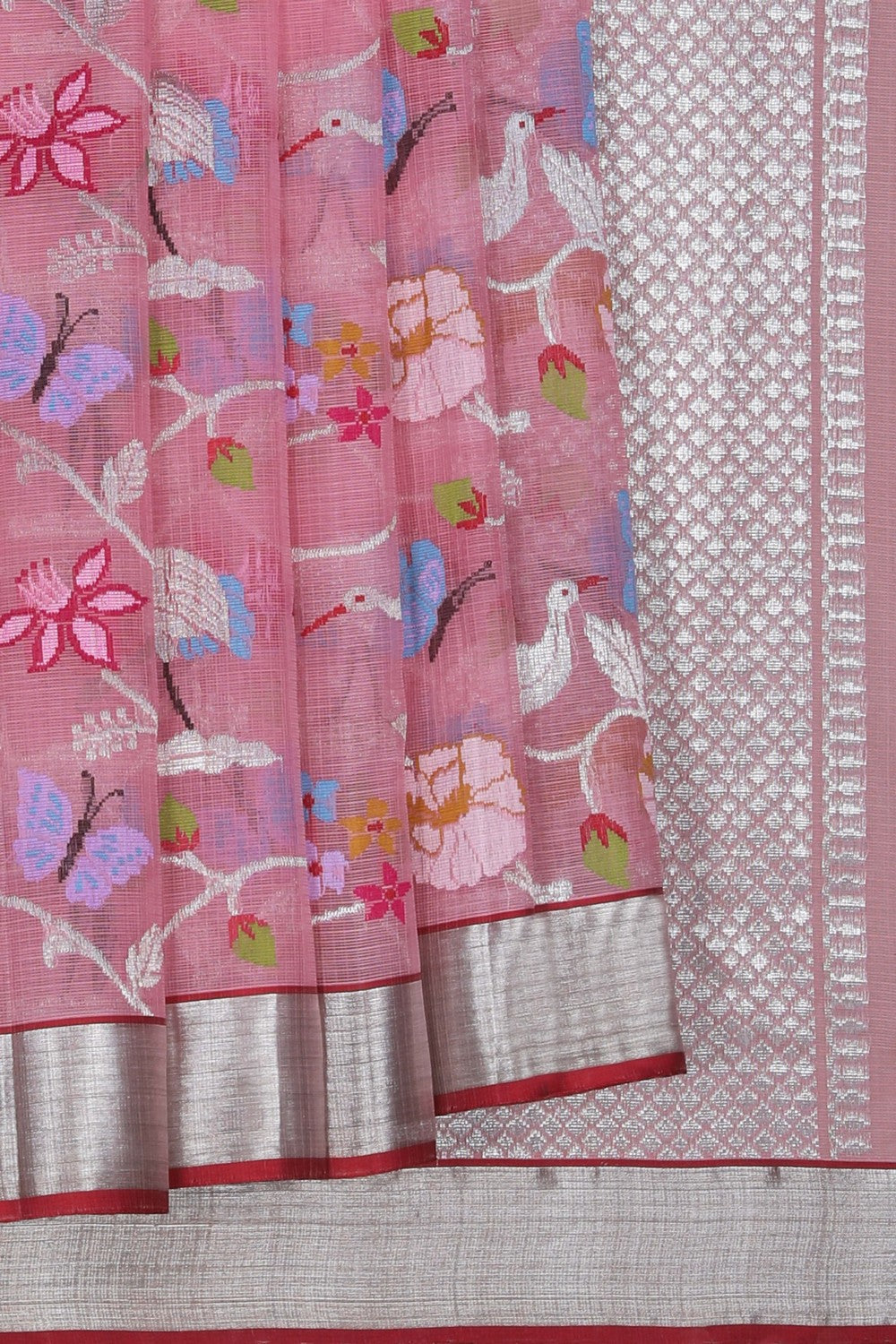 Image of Kota Silk Pink Saree