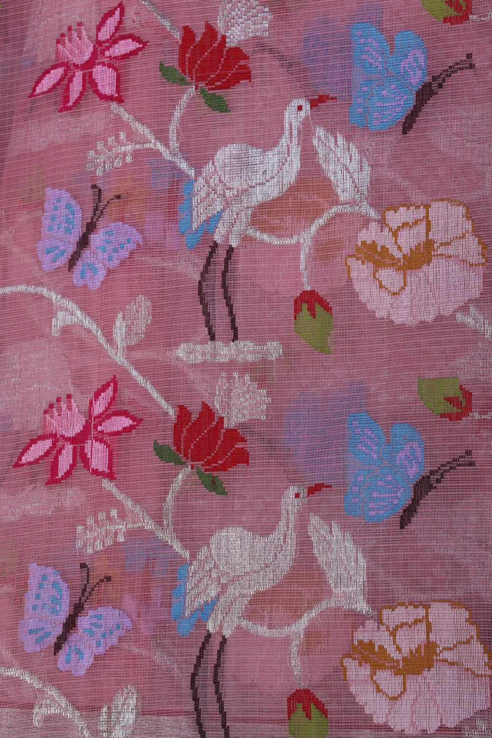 Image of Kota Silk Pink Saree