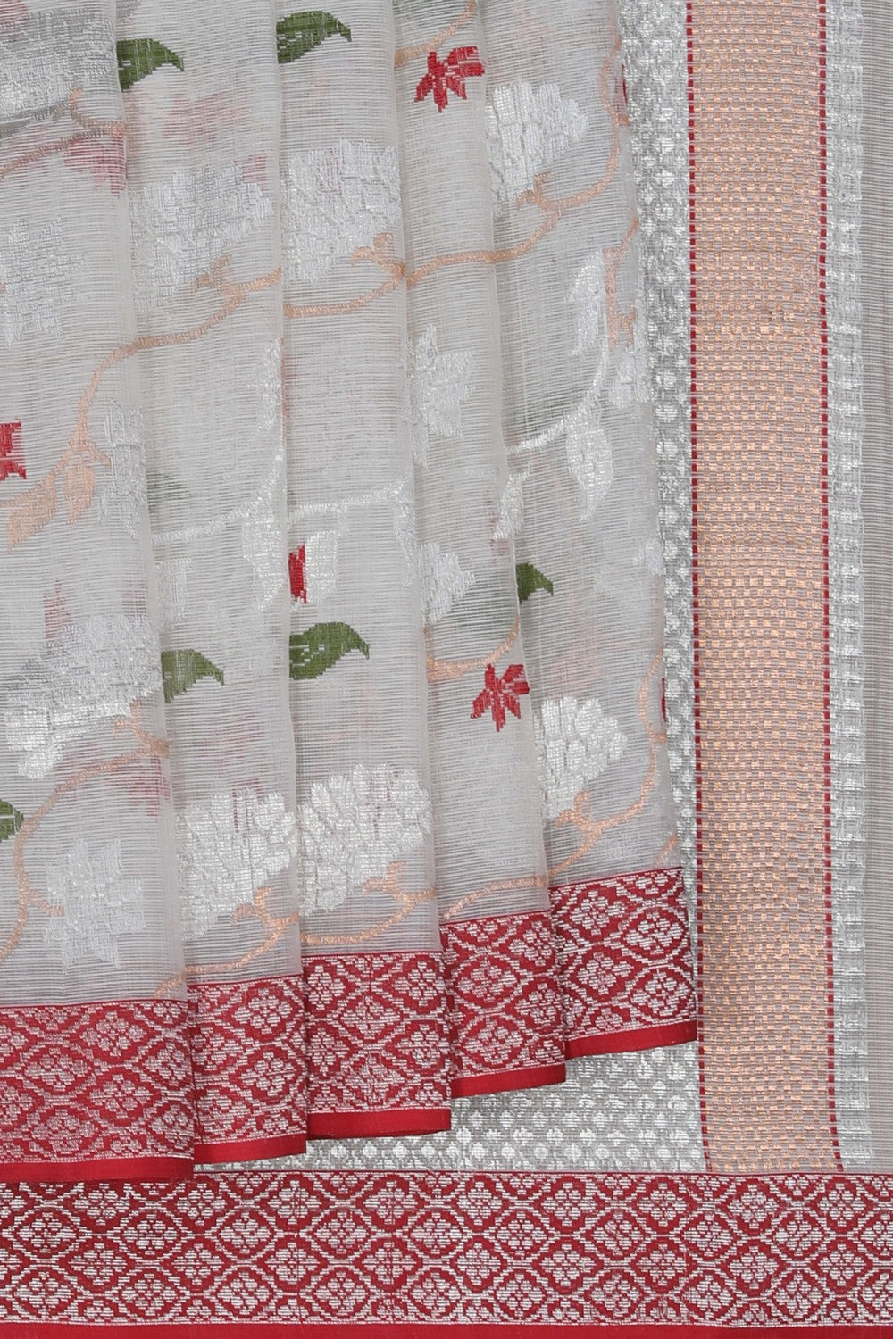 Image of Kota Silk White Saree