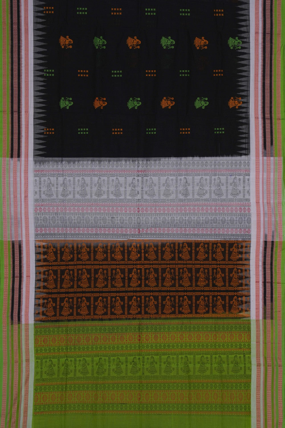Image of Sambalpuri Cotton Black Saree