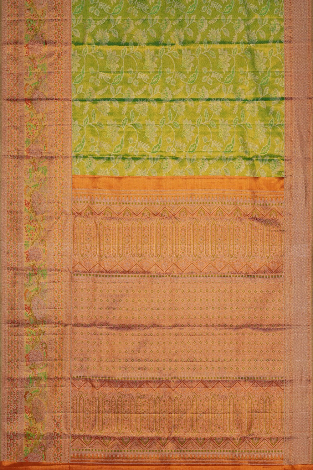 Image of Kanchipattu Tissue Brocade Green Saree