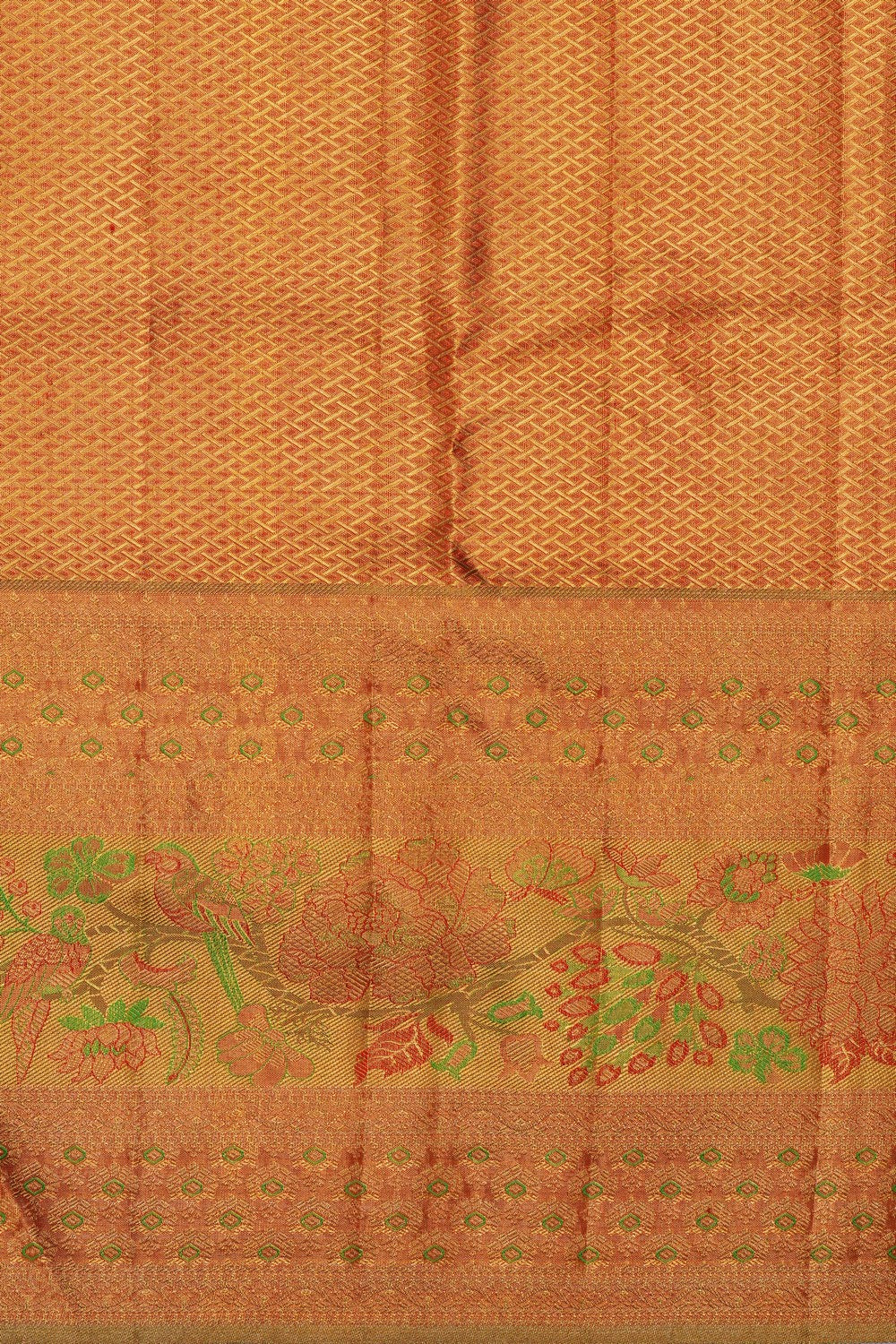 Image of Kanchipattu Tissue Brocade Green Saree