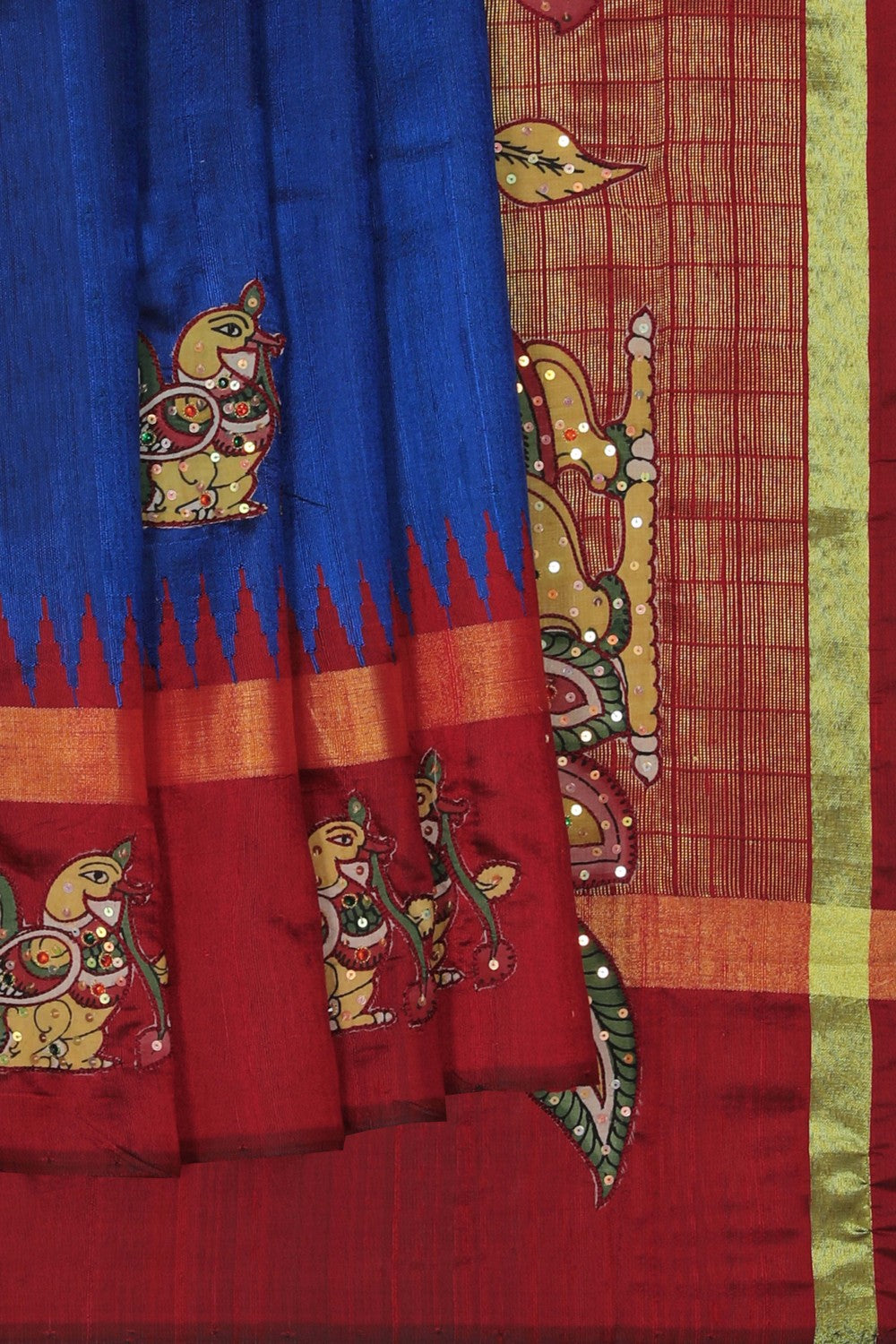 Image of An Appliqué Embroidery Saree