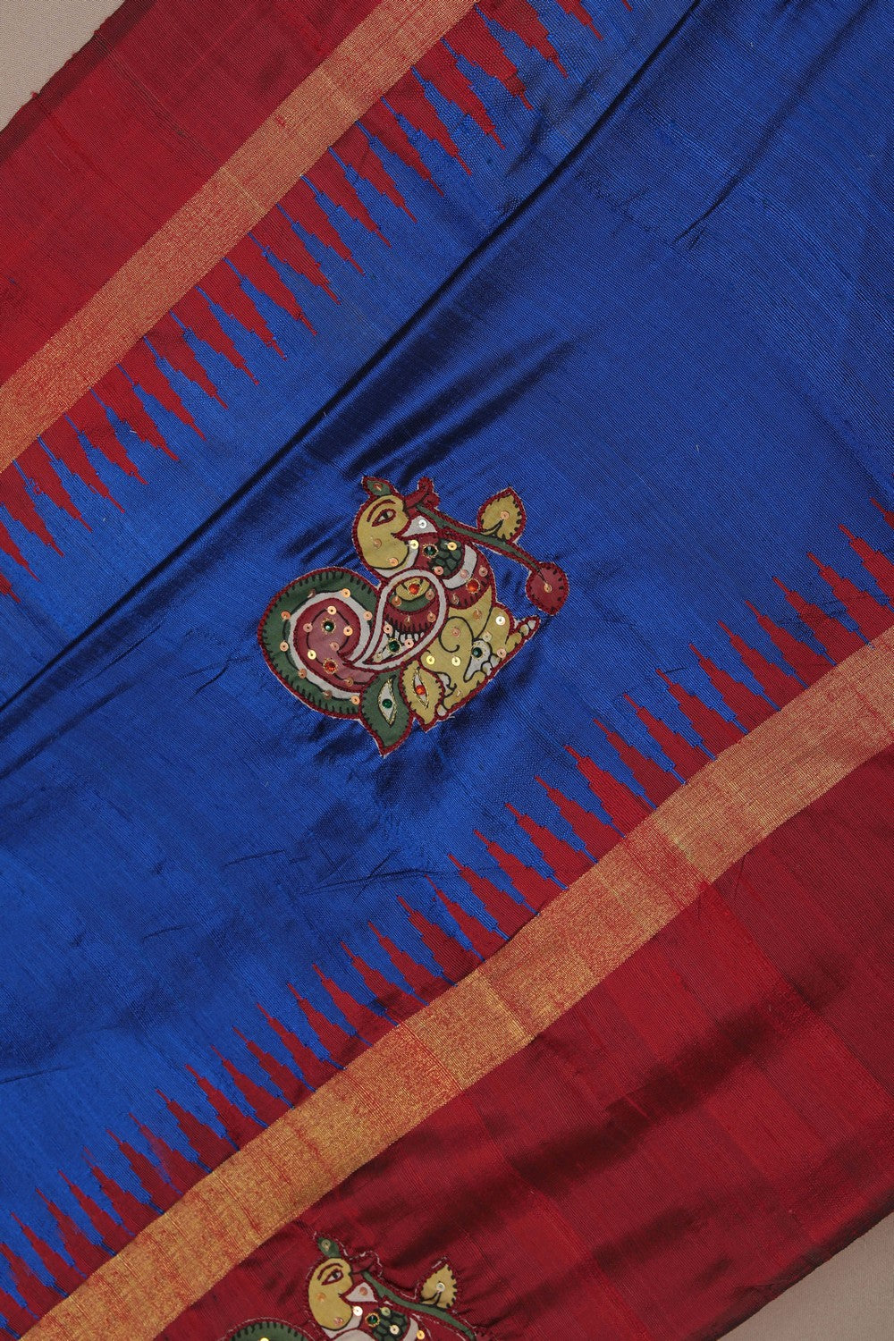 Image of An Appliqué Embroidery Saree