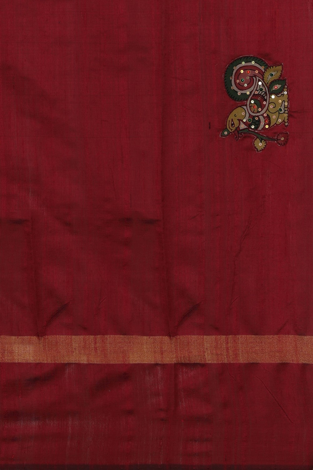 Image of An Appliqué Embroidery Saree