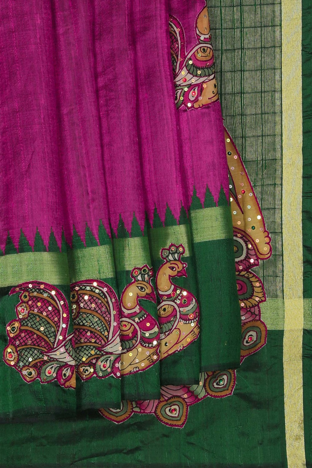 Image of An Appliqué Embroidery Saree