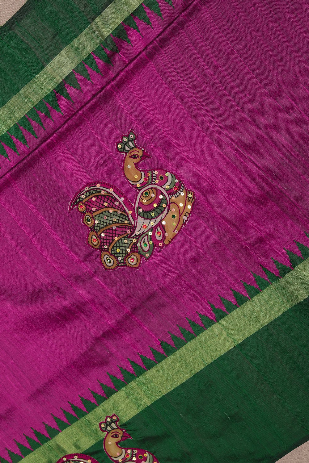 Image of An Appliqué Embroidery Saree