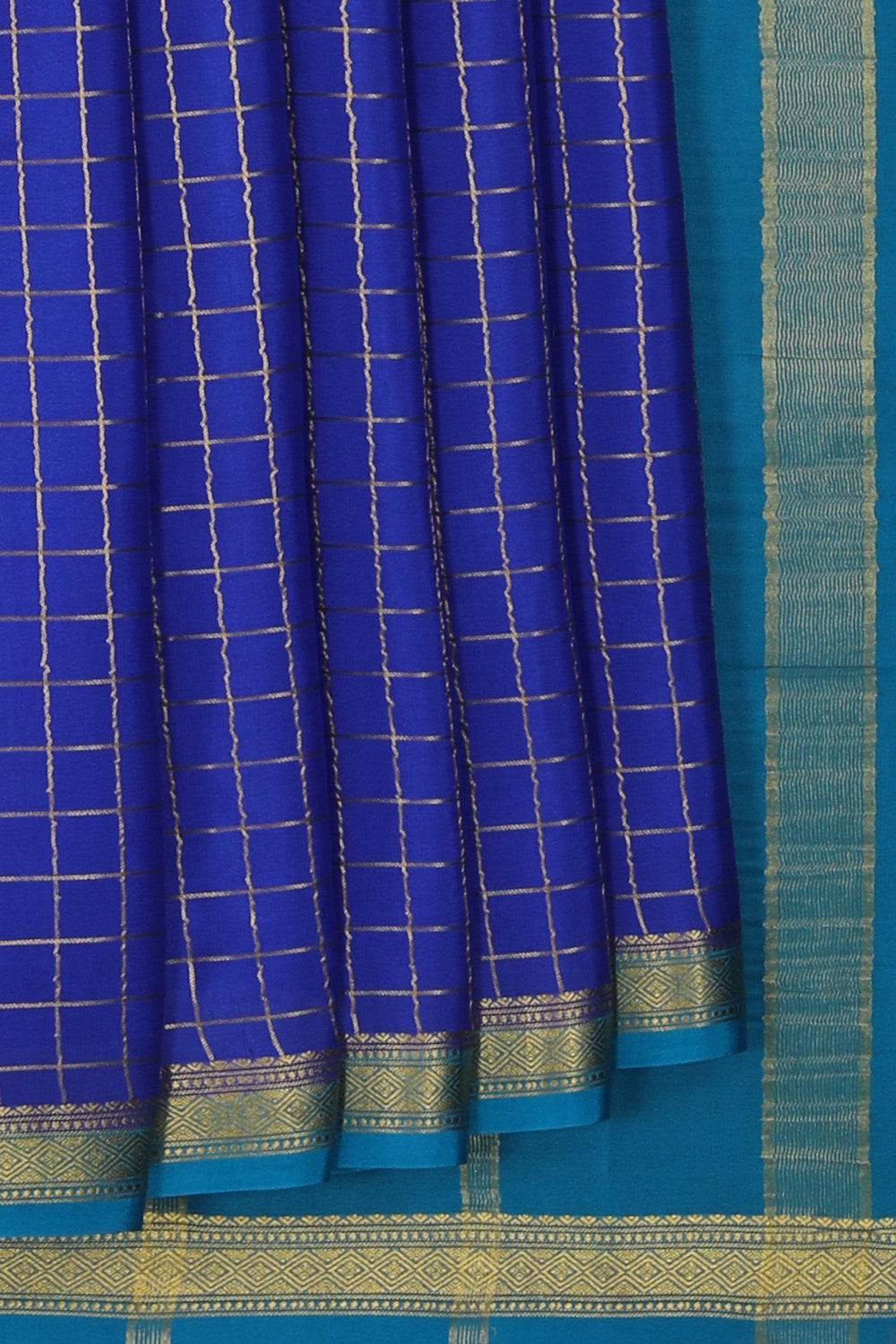 Image of Binny Crepe Royal Blue Saree