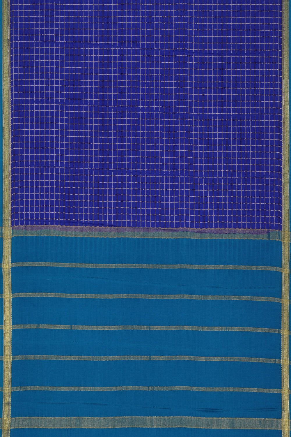 Image of Binny Crepe Royal Blue Saree