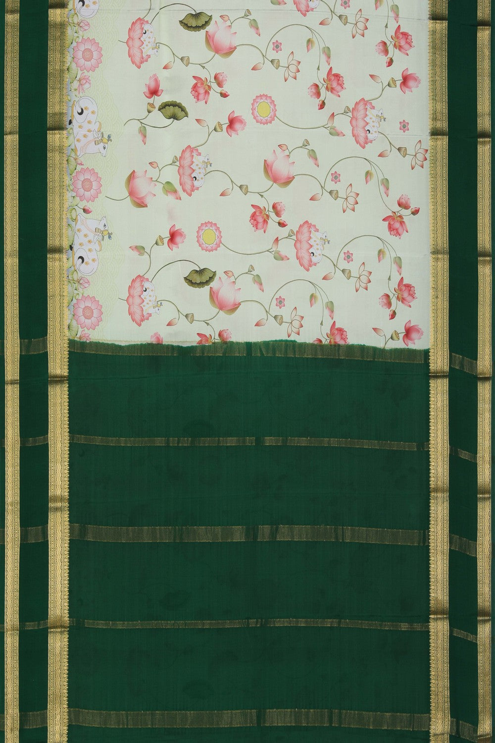 Image of Binny Crepe Mint-Green Saree