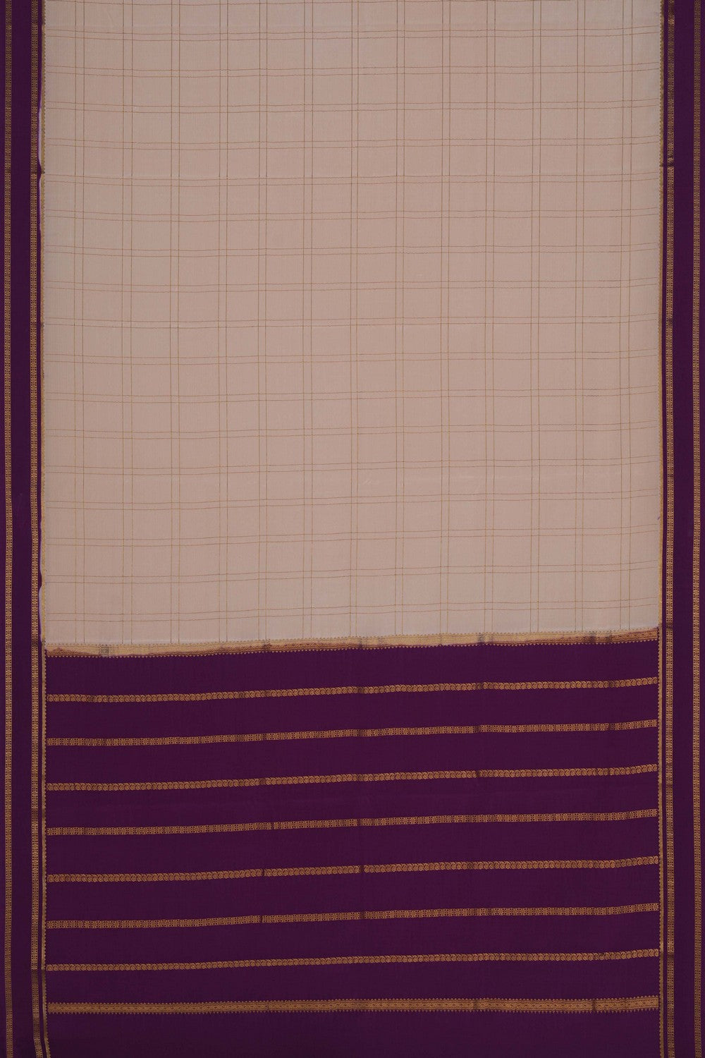 Image of Binny Crepe Off-White Saree