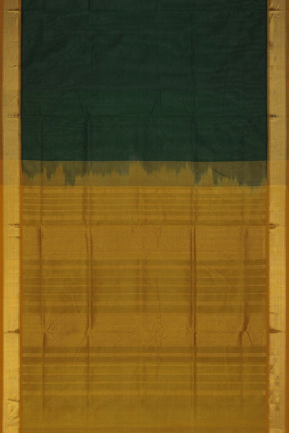 Image of Silk Cotton Green Saree