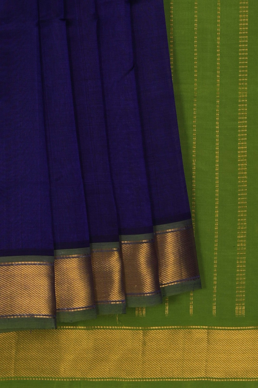 Image of Silk Cotton Purple Saree