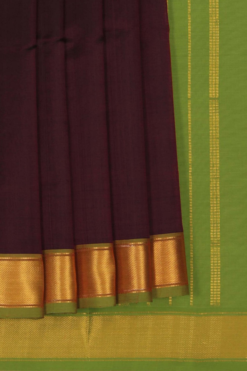 Image of Silk Cotton Maroon Saree