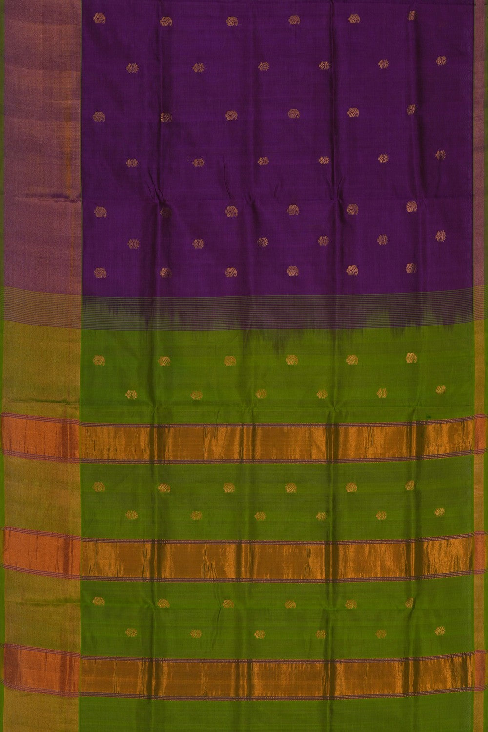 Image of Silk Cotton Purple Saree