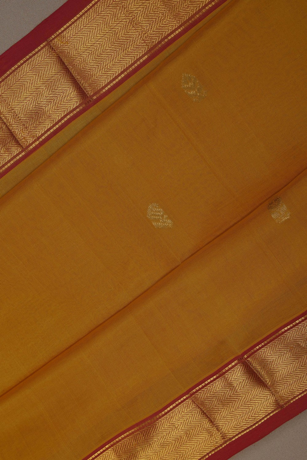 Image of Silk Cotton Orange Saree